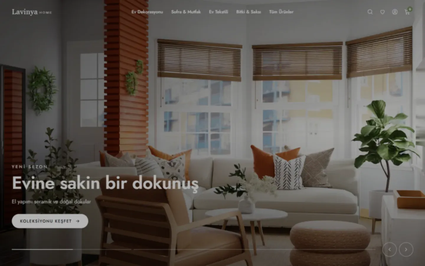 Butik temada mağaza anasayfası